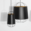 Petite et moyenne suspension lanterne noires