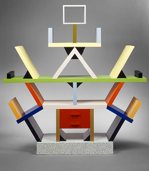Working Title/Artist: 1981, Ettore Sottsass: "Carlton" Room Divider, wood, plastic laminate Department: Modern Art Culture/Period/Location: HB/TOA Date Code: 11 Working Date: scanned for collections